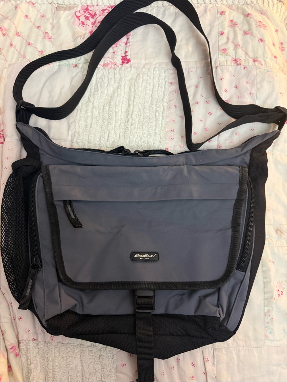 Eddie Bauer Slate Gray Messenger Crossbody Bag